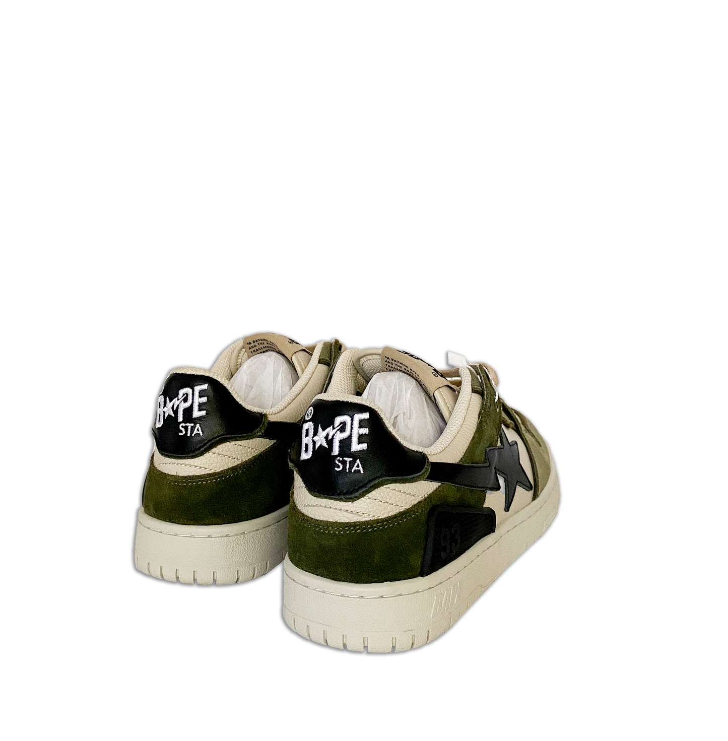 A Bathing Ape SK8 Olive; BAPE